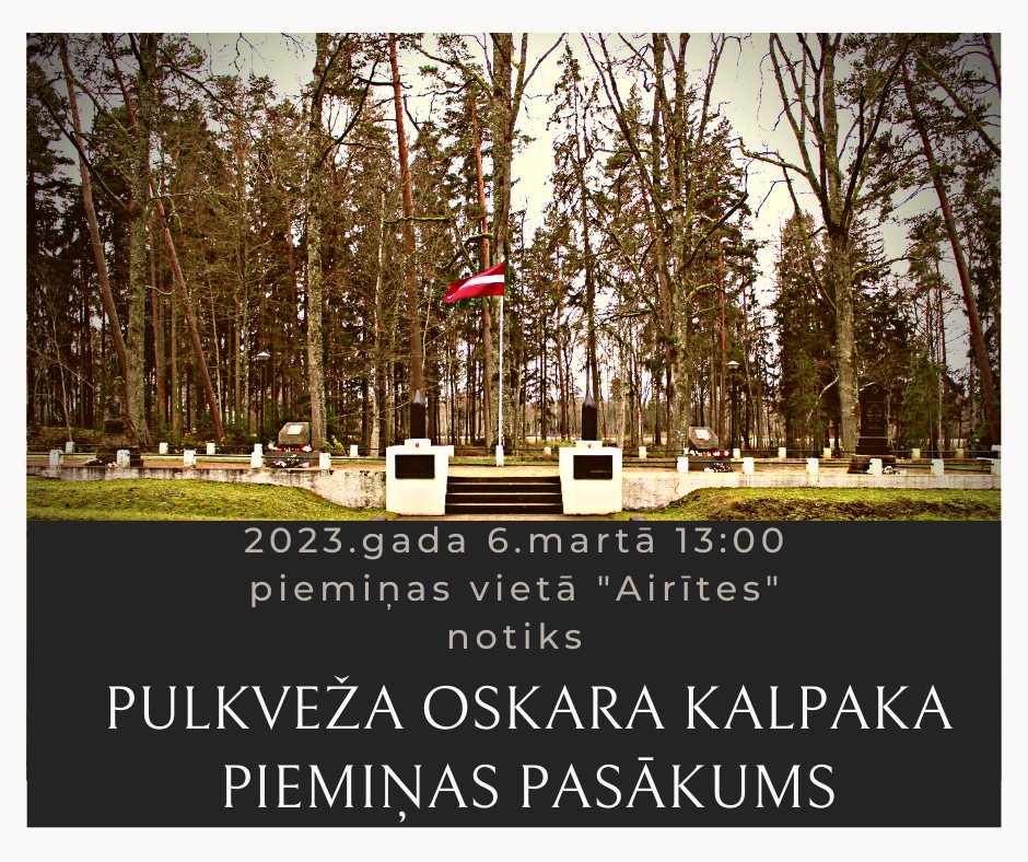 Pulkveža O.Kalpaka atceres pasākums Airītēs