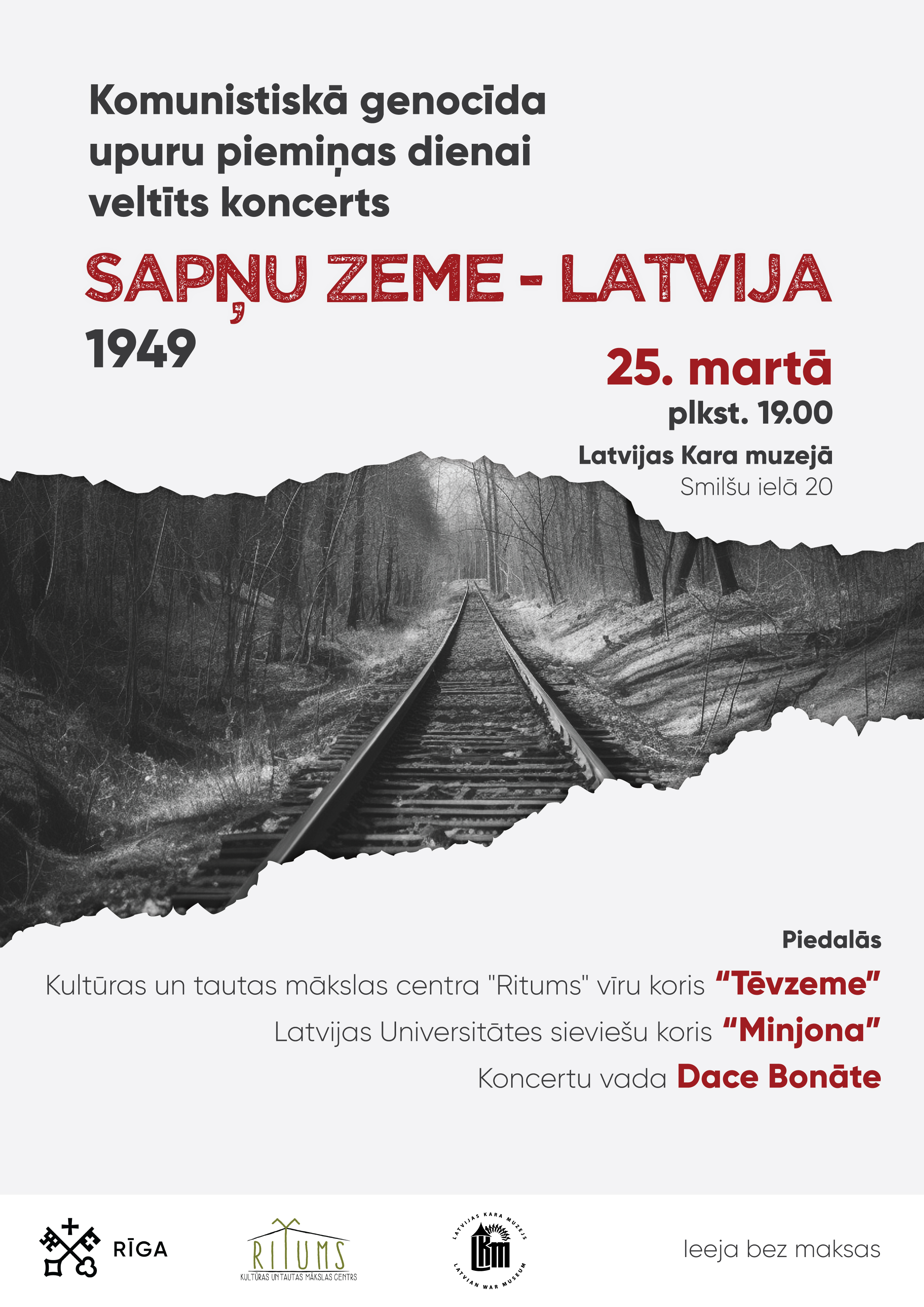 Komunistiskā genocīda upuru piemiņas koncerts “Sapņu zeme - Latvija” Latvijas Kara muzejā